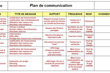 Plan D'action Communication Exemple