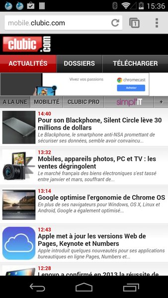 google chrome android gratuit